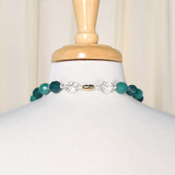 Green Faceted Bead Necklace Cats Like Us
