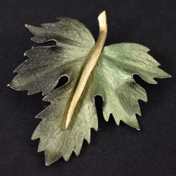 Green Maple Leaf Brooch Cats Like Us