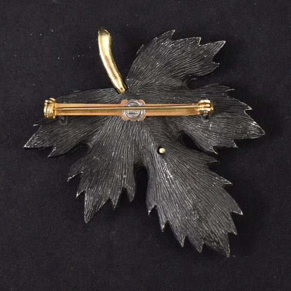 Green Maple Leaf Brooch Cats Like Us