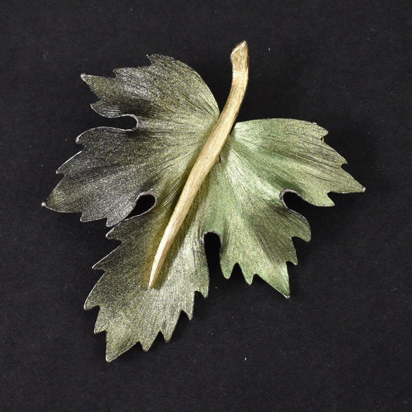 Green Maple Leaf Brooch Cats Like Us