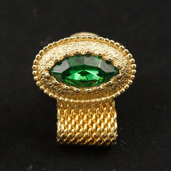 Green Rhinestone Cuff Links Cats Like Us