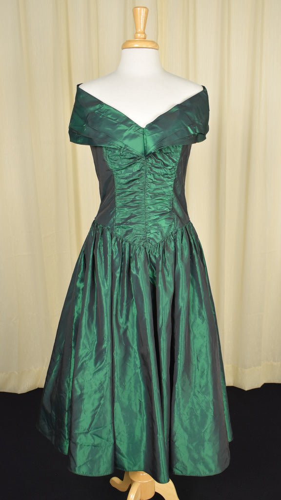Gunne Sax by Jessica McClintock Vintage Emerald Dress Cats Like Us Gunne Sax by Jessica McClintock Vintage Emerald Dress Cats Like Us