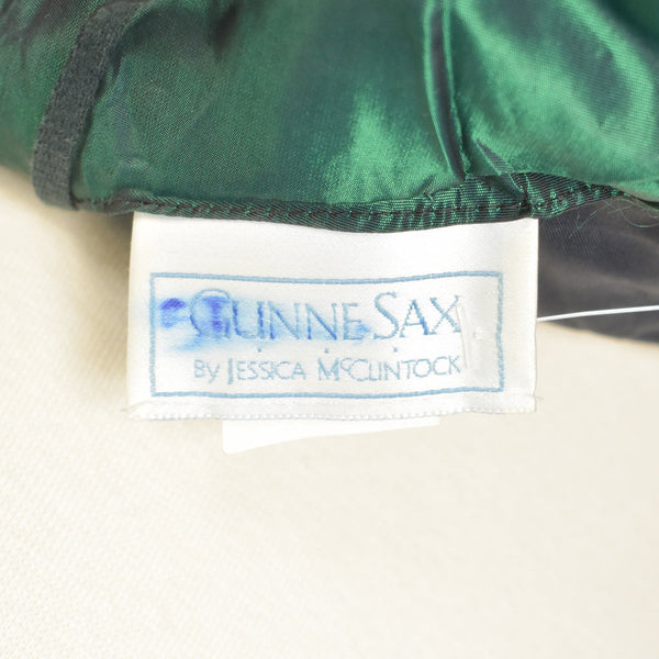 Gunne Sax by Jessica McClintock Vintage 80s does 1950s Emerald Dress Cats Like Us