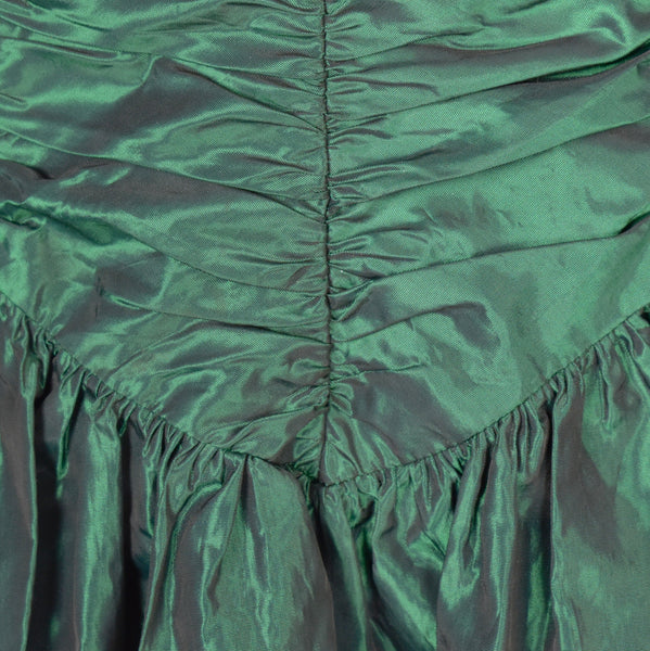 Gunne Sax by Jessica McClintock Vintage 80s does 1950s Emerald Dress Cats Like Us