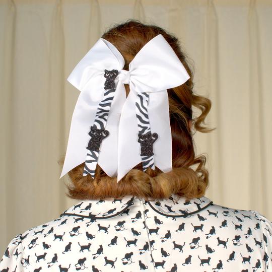 Hep Cat White Hair Bow Cats Like Us