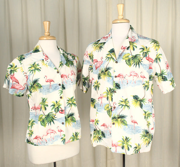 His & Hers Flamingo Shirts Cats Like Us