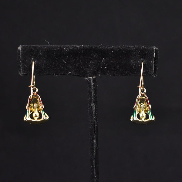 Holiday Bell Vintage Earrings Cats Like Us