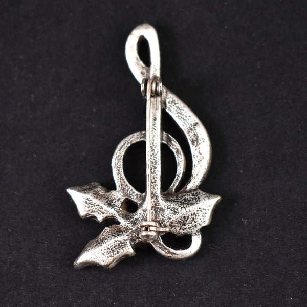 Holiday Music G Clef Vintage Brooch Cats Like Us