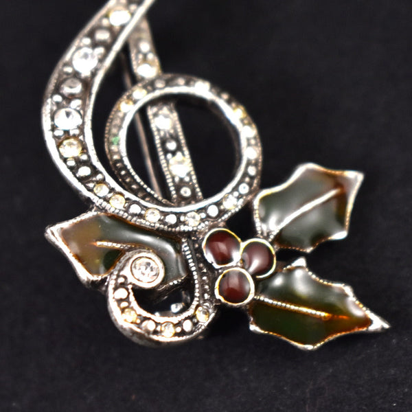 Holiday Music G Clef Vintage Brooch Cats Like Us