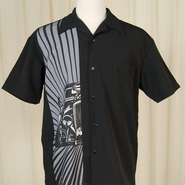 Hot Rod Burst Bowling Shirt Cats Like Us