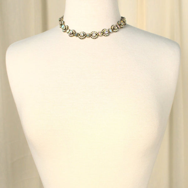 Iridescent Rhinestone Necklace Cats Like Us
