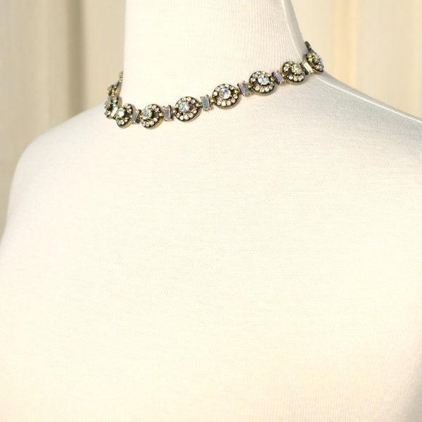 Iridescent Rhinestone Necklace Cats Like Us