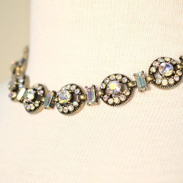 Iridescent Rhinestone Necklace Cats Like Us