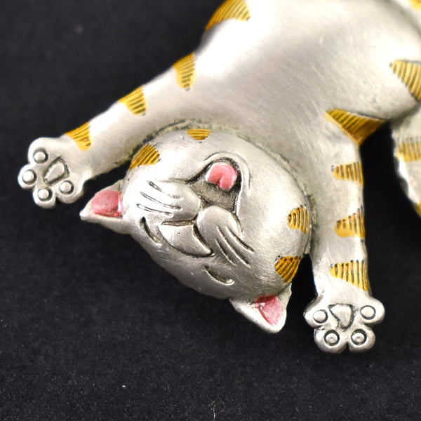 Joyous Tabby Cat Brooch Cats Like Us