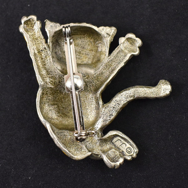 Joyous Tabby Cat Brooch Cats Like Us