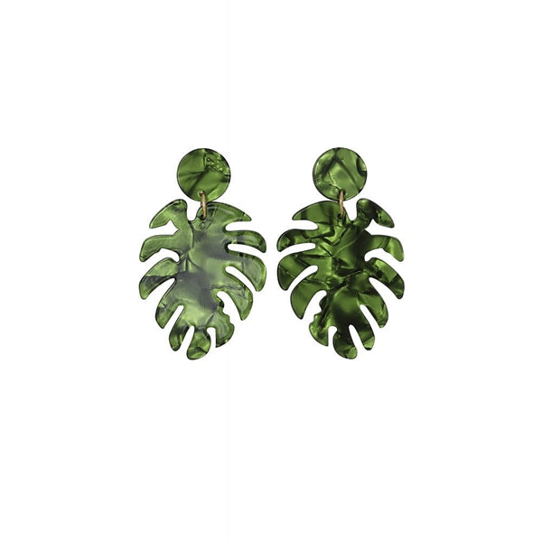 Kiko Palm Leaf Earrings Cats Like Us