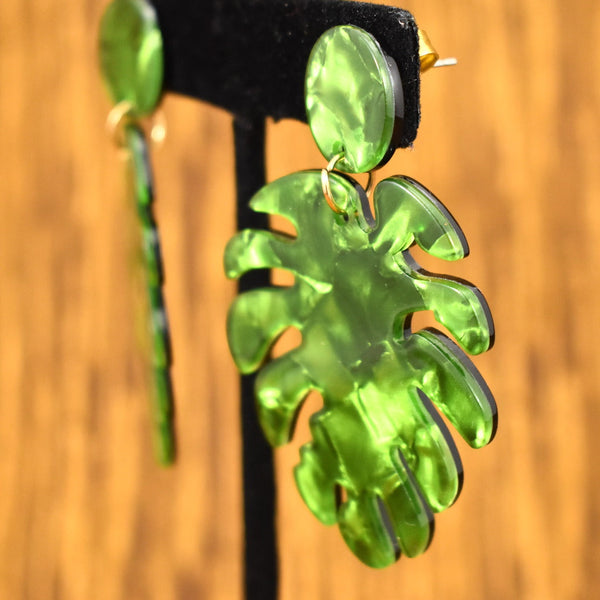 Kiko Palm Leaf Earrings Cats Like Us
