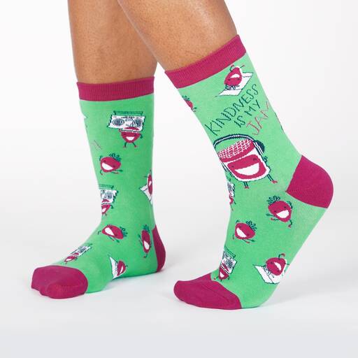 Kindness is My Jam Crew Socks Cats Like Us