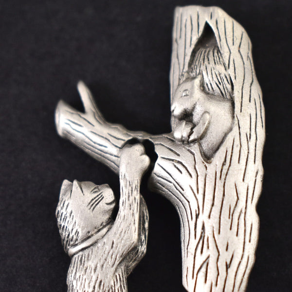Kitty & Squirrel Brooch Cats Like Us
