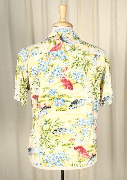 Koi Fish Pond Aloha Shirt Cats Like Us