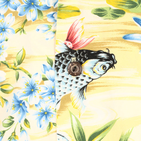 Koi Fish Pond Aloha Shirt Cats Like Us