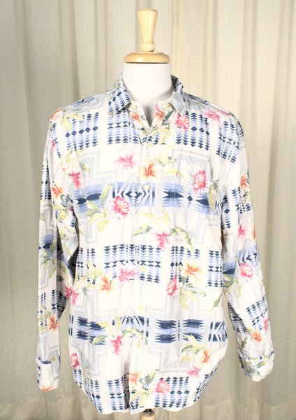 LS Aztec Hibiscus Shirt Cats Like Us