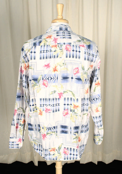 LS Aztec Hibiscus Shirt Cats Like Us