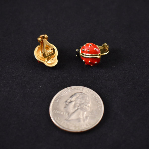 Lady Bug Clip On Earrings Cats Like Us