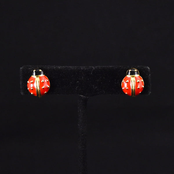 Lady Bug Clip On Earrings Cats Like Us