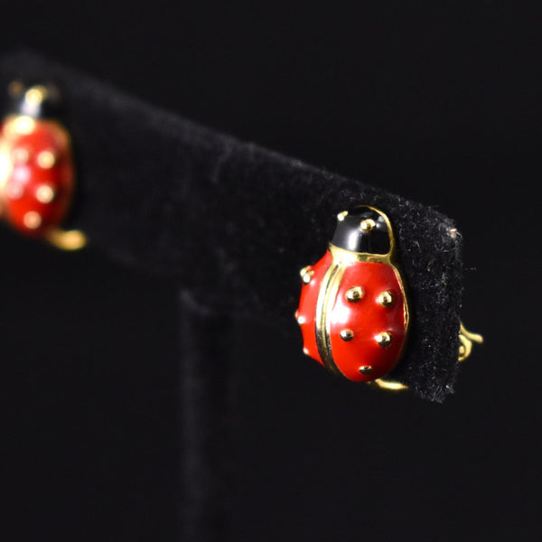 Lady Bug Clip On Earrings Cats Like Us