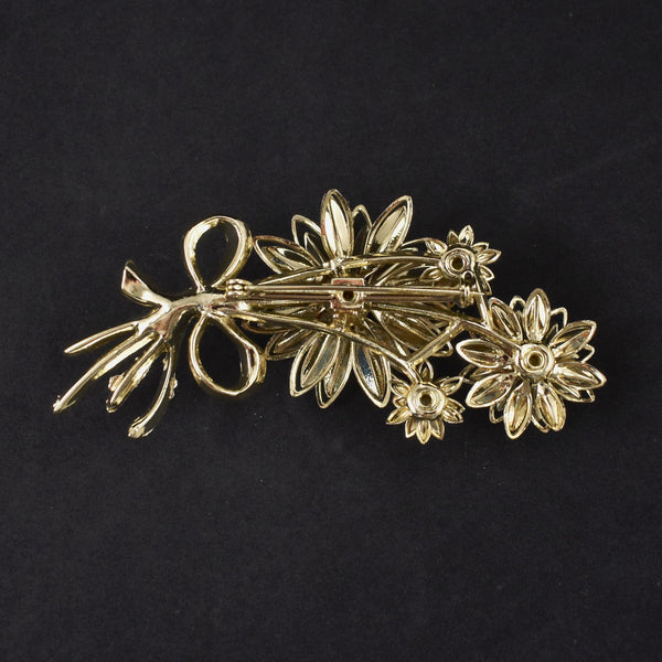 Large Aurora Borealis Floral Bouquet Brooch Cats Like Us
