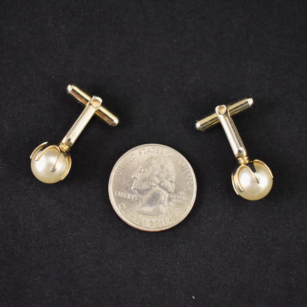 Large Pearl Cuff Links Cats Like Us