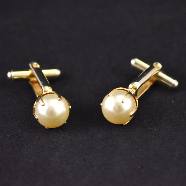 Large Pearl Cuff Links Cats Like Us