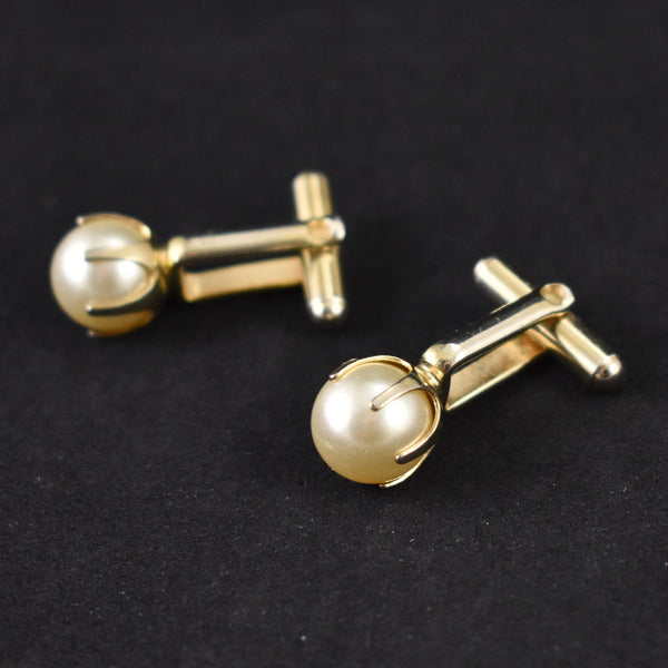 Large Pearl Cuff Links Cats Like Us