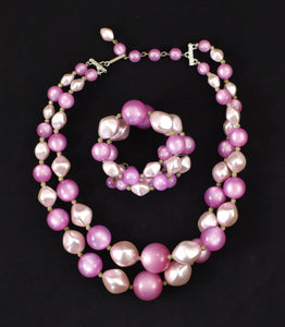 Lavender & Pink Necklace Set Cats Like Us
