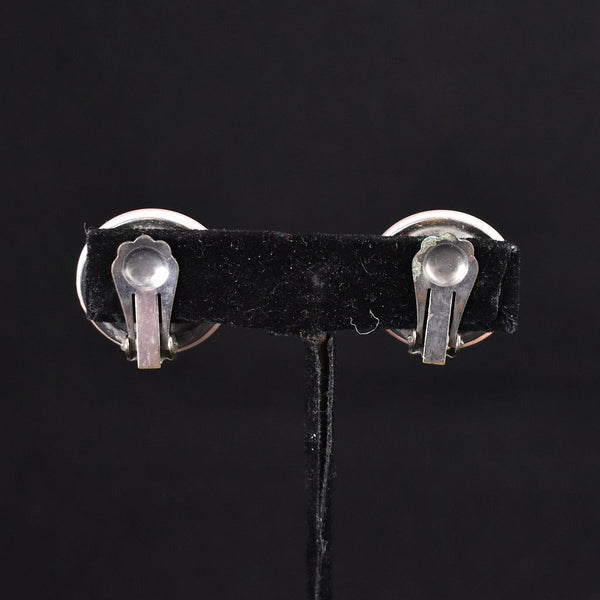 Light Rose Pearl Dot Vintage Earrings Cats Like Us