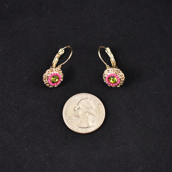 Lime & Pink Dangling Earrings Cats Like Us