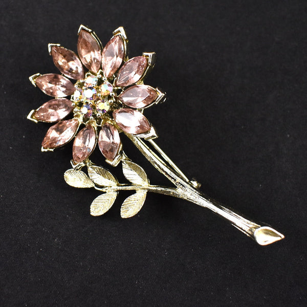 Lisner Rhinestone Daisy Brooch Cats Like Us