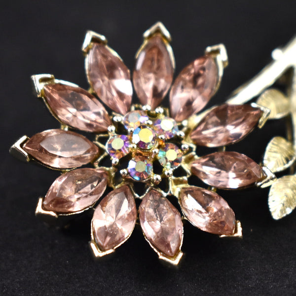 Lisner Rhinestone Daisy Brooch Cats Like Us