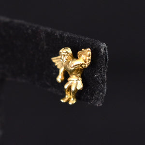 Little Gold Cupid Vintage Earrings Cats Like Us