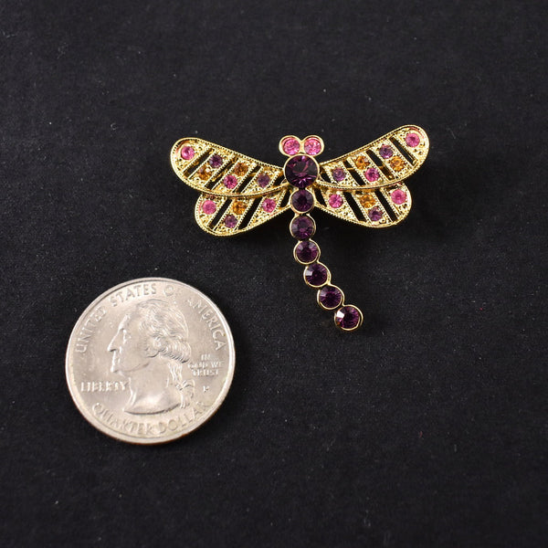 Little Purple Dragonfly Brooch Cats Like Us