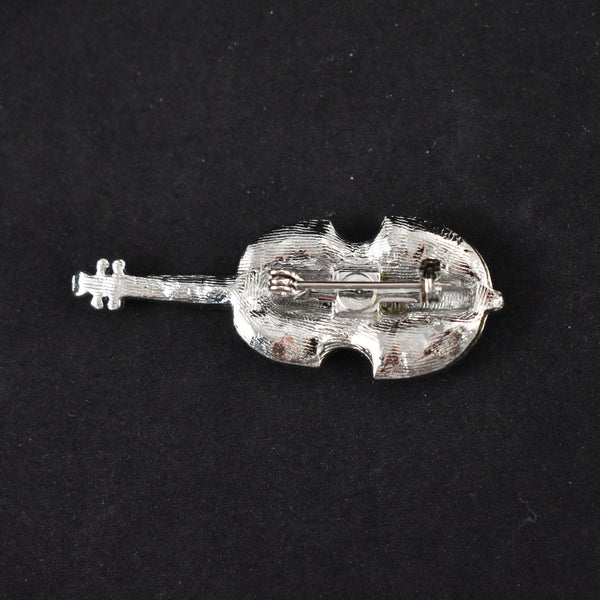 Little Rhinestone Violin Brooch Cats Like Us