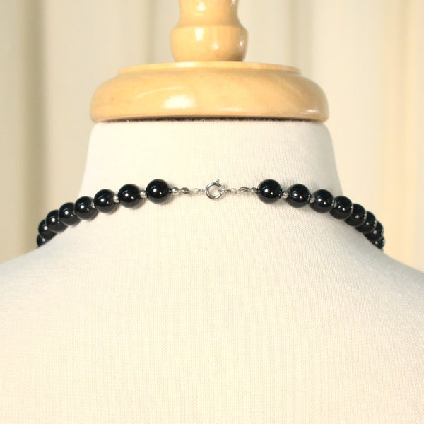 Long Black & Silver Necklace Cats Like Us