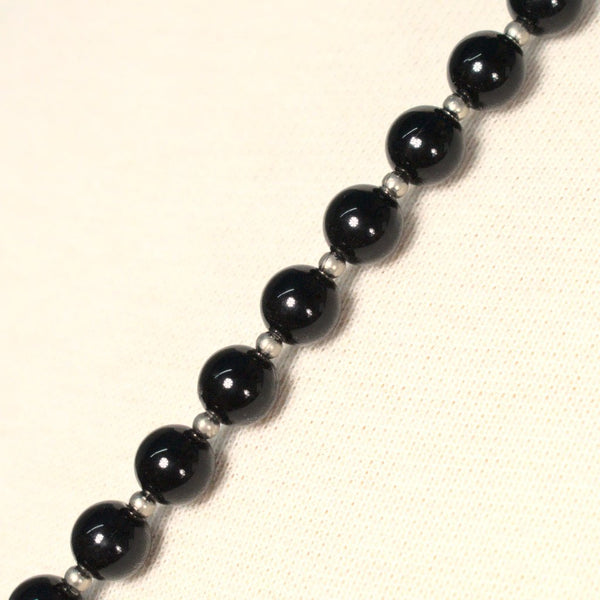 Long Black & Silver Necklace Cats Like Us
