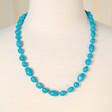 Cats Like Us Long Blue Bead Necklace