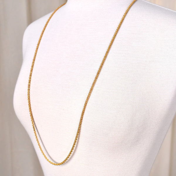 Long Gold Rope Necklace Cats Like Us