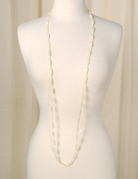 Long Pearl Shell Necklace Cats Like Us