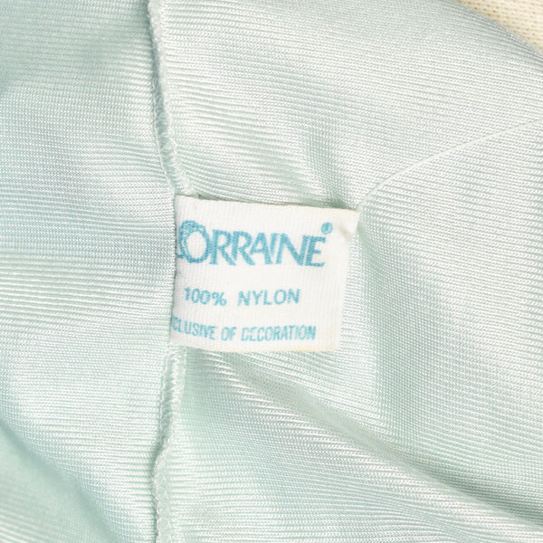 Lorraine Vintage 1960s Mint & Lace Dressing Gown Cats Like Us