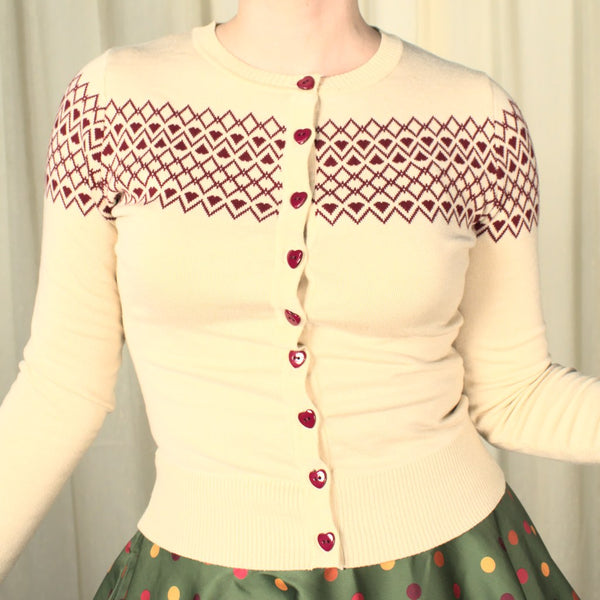 Louisa Heart Cardigan Cats Like Us