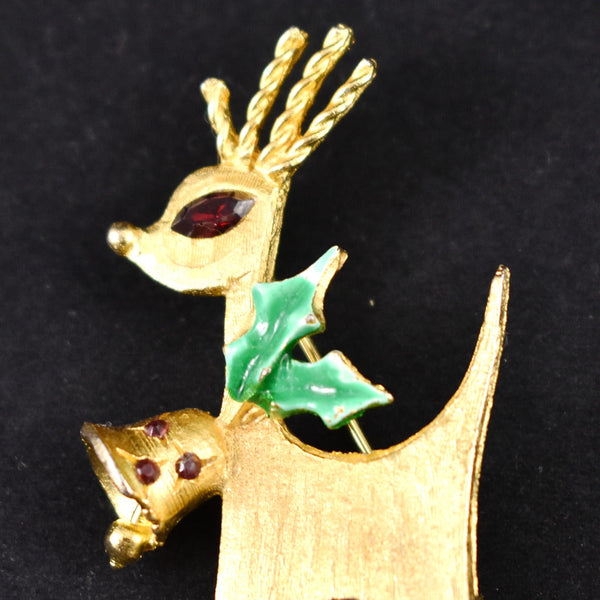 MCM Holiday Deer Vintage Brooch Cats Like Us
